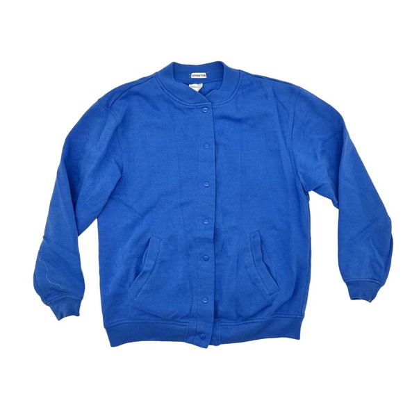 Johnston Blair VTG Blue Snap Cardigan Sweatshirt - Picture 1 of 10